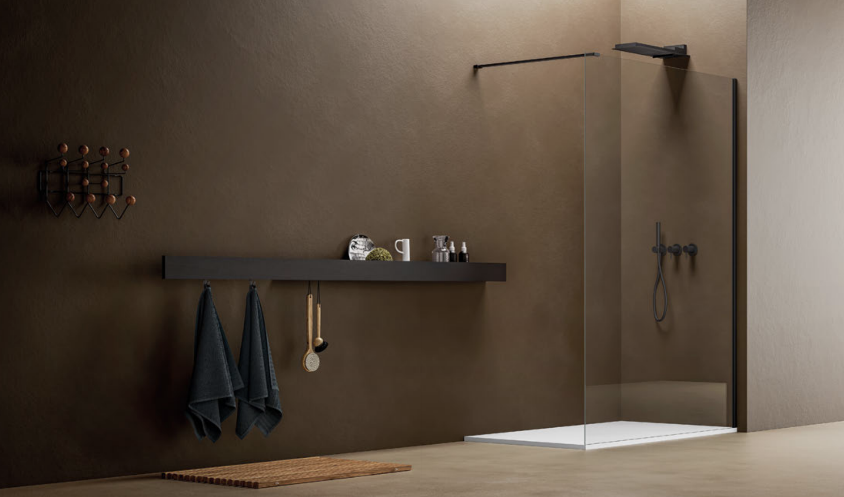 Composizione ambiente e materiali selezionati